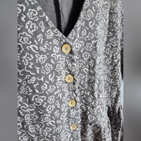 RYLEE + CRU Floral Button-Down 💯 Cotton Dress - Picture 3 of 9